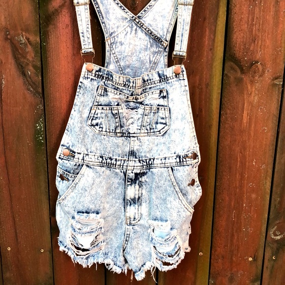 36 Point 5 Pants - ☀️36 Point 5 Acid Wash Shortalls Distressed L☀️